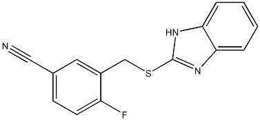 3-[(1H-1,3-benzodiazol-2-ylsulfanyl)methyl]-4-fluorobenzonitrile 结构式