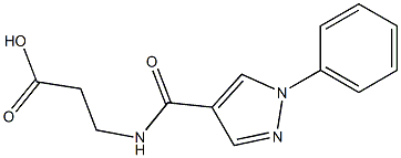 3-[(1-phenyl-1H-pyrazol-4-yl)formamido]propanoic acid 结构式