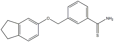 3-[(2,3-dihydro-1H-inden-5-yloxy)methyl]benzene-1-carbothioamide 结构式