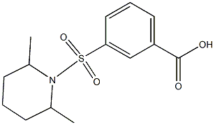 3-[(2,6-dimethylpiperidin-1-yl)sulfonyl]benzoic acid 结构式