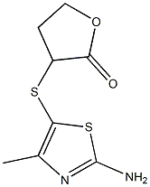 3-[(2-amino-4-methyl-1,3-thiazol-5-yl)sulfanyl]oxolan-2-one 结构式