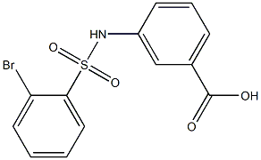 3-[(2-bromobenzene)sulfonamido]benzoic acid 结构式