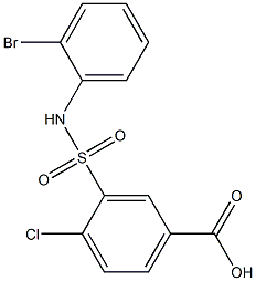 3-[(2-bromophenyl)sulfamoyl]-4-chlorobenzoic acid 结构式
