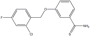 3-[(2-chloro-4-fluorophenyl)methoxy]benzene-1-carbothioamide 结构式