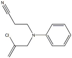 3-[(2-chloroprop-2-enyl)(phenyl)amino]propanenitrile 结构式