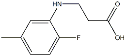 3-[(2-fluoro-5-methylphenyl)amino]propanoic acid 结构式