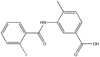 3-[(2-iodobenzoyl)amino]-4-methylbenzoic acid 结构式