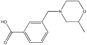 3-[(2-methylmorpholin-4-yl)methyl]benzoic acid 结构式