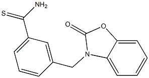 3-[(2-oxo-1,3-benzoxazol-3(2H)-yl)methyl]benzenecarbothioamide 结构式