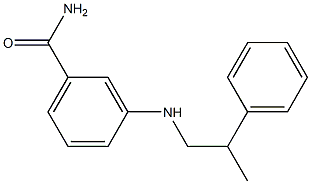 3-[(2-phenylpropyl)amino]benzamide 结构式