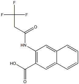 3-[(3,3,3-trifluoropropanoyl)amino]-2-naphthoic acid 结构式