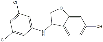 3-[(3,5-dichlorophenyl)amino]-2,3-dihydro-1-benzofuran-6-ol 结构式