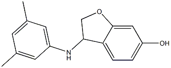 3-[(3,5-dimethylphenyl)amino]-2,3-dihydro-1-benzofuran-6-ol 结构式