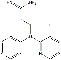 3-[(3-chloropyridin-2-yl)(phenyl)amino]propanimidamide 结构式