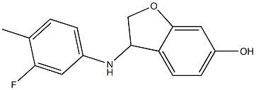 3-[(3-fluoro-4-methylphenyl)amino]-2,3-dihydro-1-benzofuran-6-ol 结构式