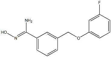 3-[(3-fluorophenoxy)methyl]-N'-hydroxybenzenecarboximidamide 结构式