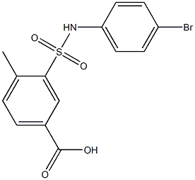 3-[(4-bromophenyl)sulfamoyl]-4-methylbenzoic acid 结构式