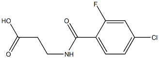 3-[(4-chloro-2-fluorophenyl)formamido]propanoic acid 结构式