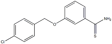 3-[(4-chlorophenyl)methoxy]benzene-1-carbothioamide 结构式