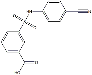 3-[(4-cyanophenyl)sulfamoyl]benzoic acid 结构式