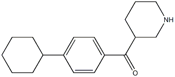 3-[(4-cyclohexylphenyl)carbonyl]piperidine 结构式