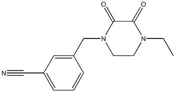 3-[(4-ethyl-2,3-dioxopiperazin-1-yl)methyl]benzonitrile 结构式