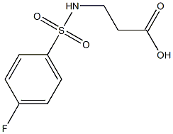 3-[(4-fluorobenzene)sulfonamido]propanoic acid 结构式