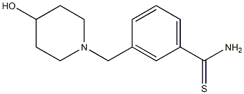 3-[(4-hydroxypiperidin-1-yl)methyl]benzenecarbothioamide 结构式