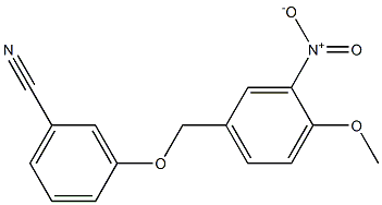 3-[(4-methoxy-3-nitrophenyl)methoxy]benzonitrile 结构式