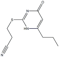 3-[(4-oxo-6-propyl-1,4-dihydropyrimidin-2-yl)sulfanyl]propanenitrile 结构式