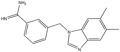 3-[(5,6-dimethyl-1H-benzimidazol-1-yl)methyl]benzenecarboximidamide 结构式