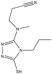 3-[(5-mercapto-4-propyl-4H-1,2,4-triazol-3-yl)(methyl)amino]propanenitrile 结构式