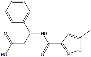 3-[(5-methyl-1,2-oxazol-3-yl)formamido]-3-phenylpropanoic acid 结构式