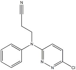 3-[(6-chloropyridazin-3-yl)(phenyl)amino]propanenitrile 结构式