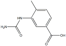 3-[(aminocarbonyl)amino]-4-methylbenzoic acid 结构式