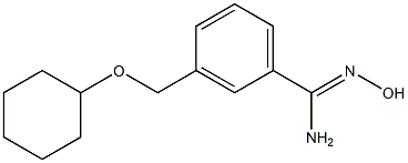 3-[(cyclohexyloxy)methyl]-N'-hydroxybenzenecarboximidamide 结构式
