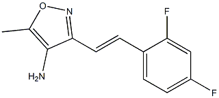 3-[(E)-2-(2,4-difluorophenyl)vinyl]-5-methylisoxazol-4-amine 结构式