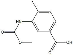 3-[(methoxycarbonyl)amino]-4-methylbenzoic acid 结构式