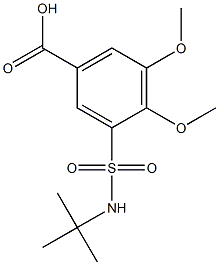 3-[(tert-butylamino)sulfonyl]-4,5-dimethoxybenzoic acid 结构式