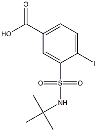 3-[(tert-butylamino)sulfonyl]-4-iodobenzoic acid 结构式