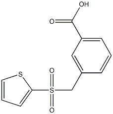 3-[(thiophene-2-sulfonyl)methyl]benzoic acid 结构式