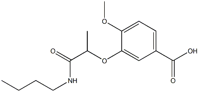 3-[1-(butylcarbamoyl)ethoxy]-4-methoxybenzoic acid 结构式