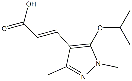 3-[1,3-dimethyl-5-(propan-2-yloxy)-1H-pyrazol-4-yl]prop-2-enoic acid 结构式