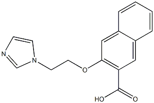 3-[2-(1H-imidazol-1-yl)ethoxy]naphthalene-2-carboxylic acid 结构式