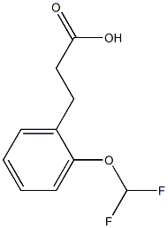 3-[2-(difluoromethoxy)phenyl]propanoic acid 结构式