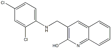 3-{[(2,4-dichlorophenyl)amino]methyl}quinolin-2-ol 结构式