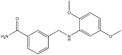 3-{[(2,5-dimethoxyphenyl)amino]methyl}benzamide 结构式