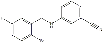 3-{[(2-bromo-5-fluorophenyl)methyl]amino}benzonitrile 结构式