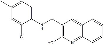 3-{[(2-chloro-4-methylphenyl)amino]methyl}quinolin-2-ol 结构式