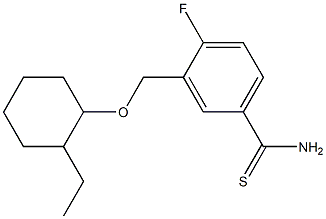 3-{[(2-ethylcyclohexyl)oxy]methyl}-4-fluorobenzene-1-carbothioamide 结构式